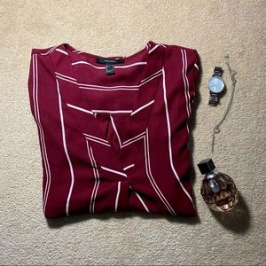 burgundy dressy blouse